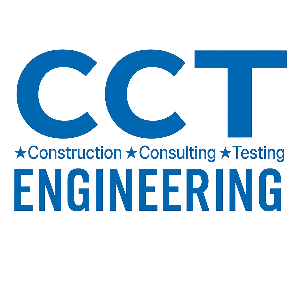 CCT logo: Construction, Consulting, Testing, Engineering
